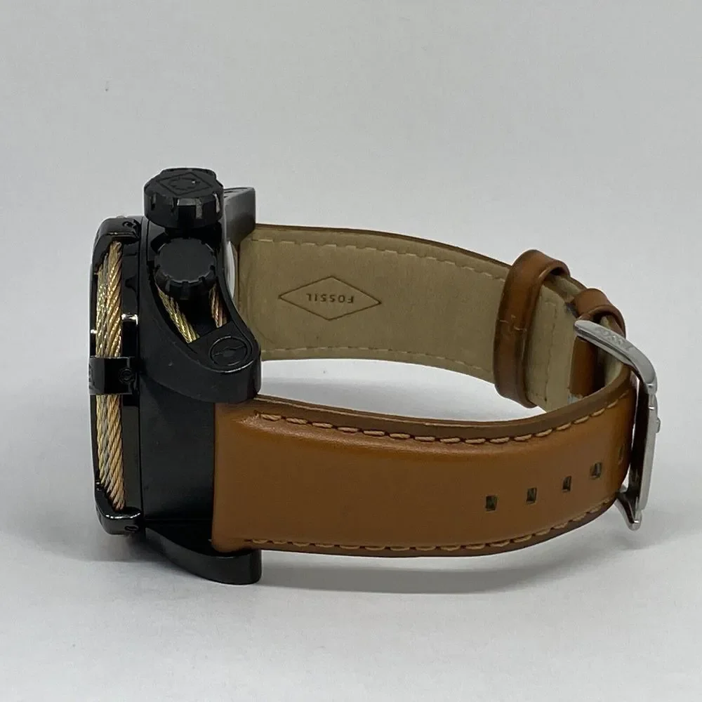 Invicta Bolt 23055 Mens Brown Leather Analog Dial Japan Quartz Wrist Watch RQ374